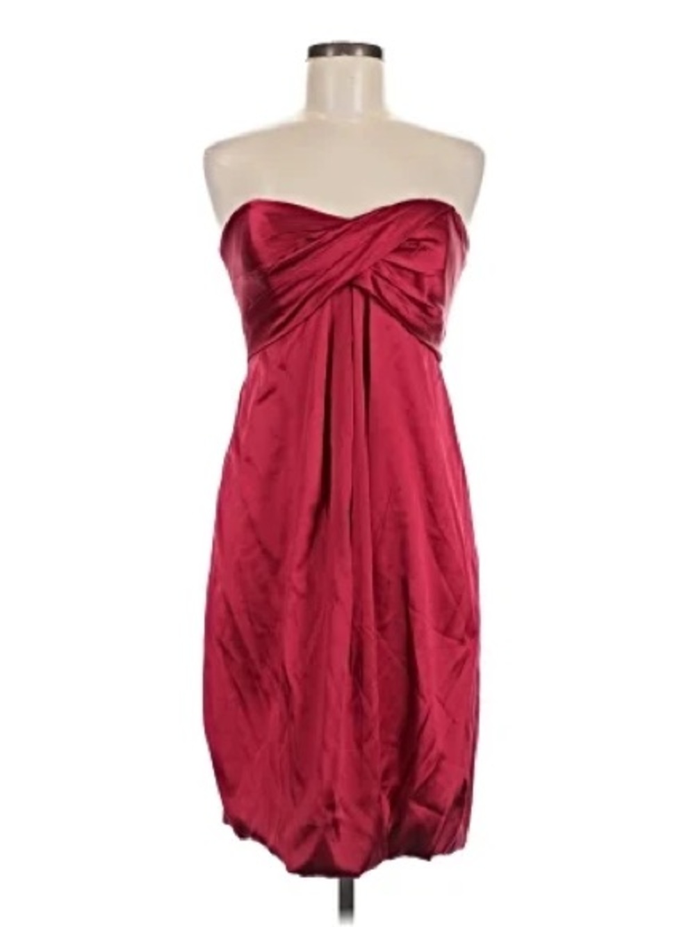 Nicole Miller - Strapless Twist-Front Cocktail Dress in Red- Size 6